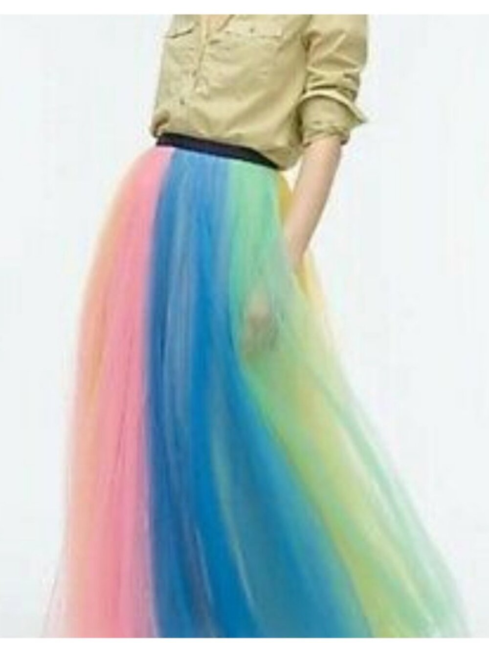 J. Crew Tulle ball skirt rainbow multi 2 - Picture 9 of 10
